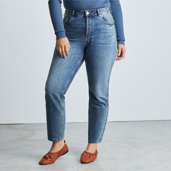 Everlane Women's WW-RDJ-4198 Size 32 The Curvy ’90s Cheeky Jeans Crop - Picture 1 of 6